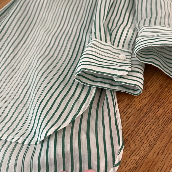 VINCE COTTON SILK SHEER BLOUSE - Picture 2 of 14